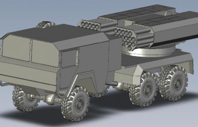 LARS2拉尔斯110毫米火箭炮3D模型图纸