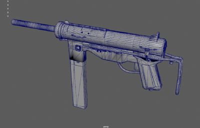 抗美援朝50式冲锋枪道具3D maya模型