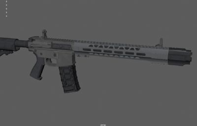 AR-15,美国AR15自动步枪3D maya模型