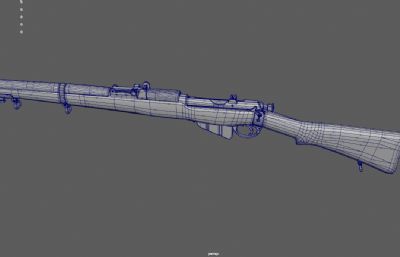 老式步枪,八路军枪支,猎枪游戏道具3D maya模型,已塌陷
