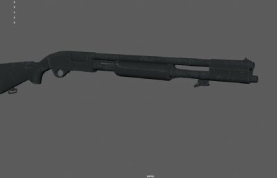 雷明顿870霰弹枪,猎枪3d maya模型