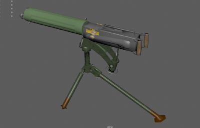 Vickers维克斯机枪,马克沁机枪3dmaya模型