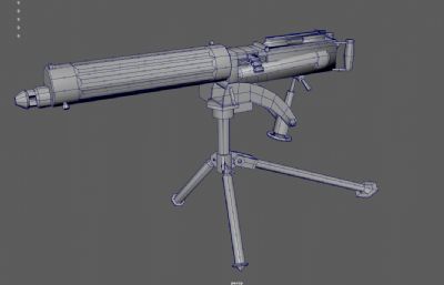 Vickers维克斯机枪,马克沁机枪3dmaya模型