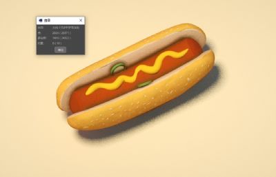 三明治,热狗食物C4D模型