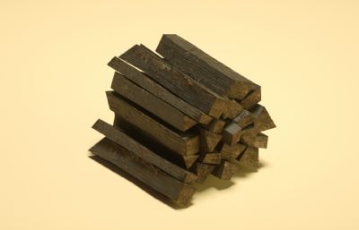柴火,木柴,木堆C4D模型