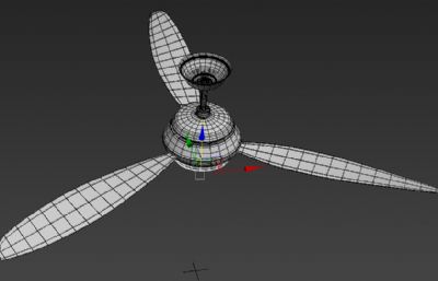简单吊扇,风扇OBJ模型