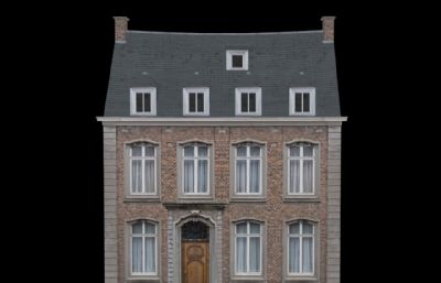 比利时后现代房屋建筑3D模型