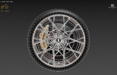 道奇蝰蛇轮胎轮毂3D模型