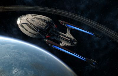星际侦察舰,科幻飞行器3D模型