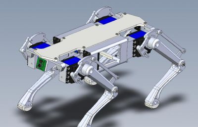AI机器狗,视觉四足机械狗3D数模