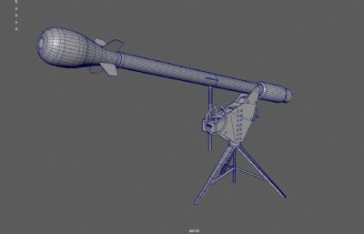 火箭筒,m28核装置炸弹,反坦克导弹,导弹发射架3d maya模型