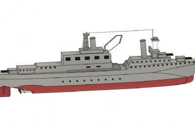 印第安纳波利斯号巡洋舰3D模型