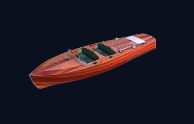 小型豪华游艇,快艇,救援船,搜救船3dmaya模型