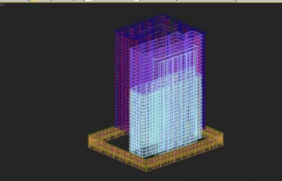 办公楼,高层住宅,商业楼3D模型
