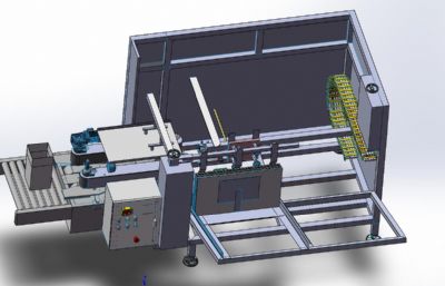立式纸箱成型机,纸箱包装机3D数模