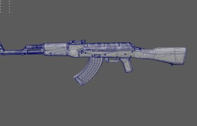 AK-74M突击步枪,苏联步枪3dmaya模型