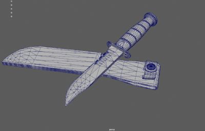 带皮套的瑞士军刀,战术匕首3dmaya模型