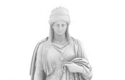 希腊圣母女孩雕塑角色模型,可打印