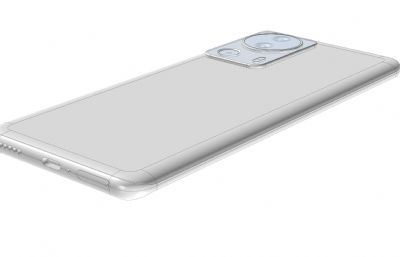 小米Xiaomi Civi 2 手机stp格式3D模型