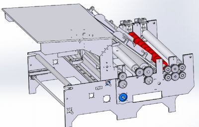瓦楞纸板机,瓦楞纸板生产机3D模型
