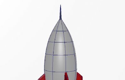 卡通火箭maya模型