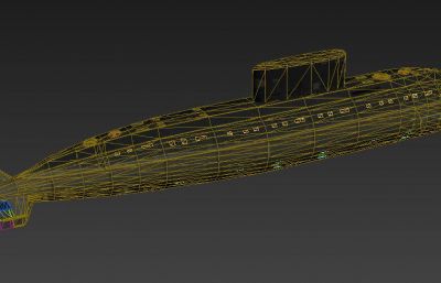 潜艇,核潜艇3D模型,MAX,OBJ文件