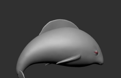 海豚,卡通海豚zbrush模型