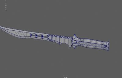 大砍刀,弯刀,古代魔幻武器 游戏道具3dmaya模型