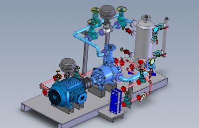 液化天然气LNG试验设备solidworks数模图纸