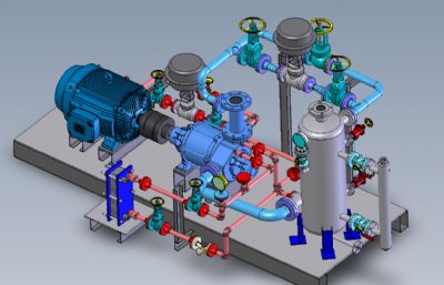 液化天然气LNG试验设备solidworks数模图纸