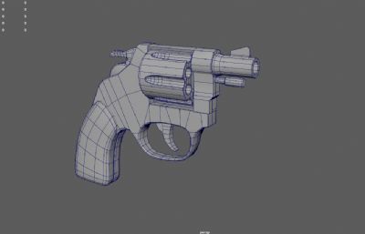 338转轮手枪游戏道具3dmaya模型