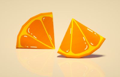 柠檬片,橙子水果C4D模型