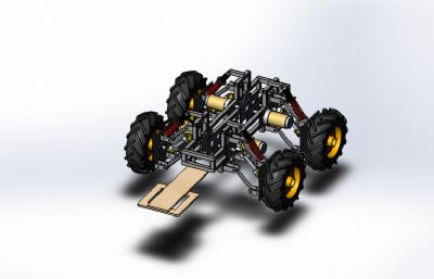 战场扫雷机器人3D模型