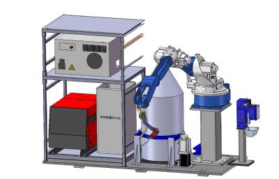 地轨焊接机器人设备3D数模图纸