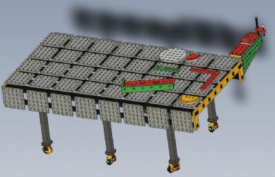 焊接工作台,焊接调平系统3D数模图纸