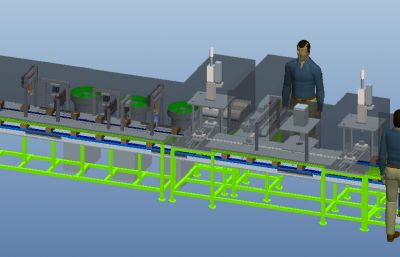 马达,小电机组装生产线3D模型