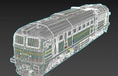 M62内燃机机车车头,火车车头3D模型