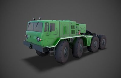 maz-537重型卡车3D模型