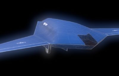 云影-550T隐身飞翼无人机3D模型