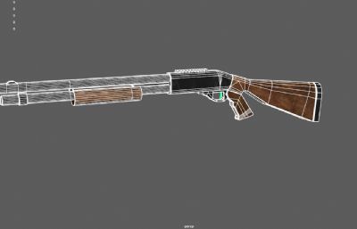 猎枪,散弹枪,来福枪3dmaya模型,游戏道具