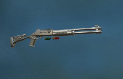 M1014霰弹枪,温彻斯特霰弹枪,防暴枪游戏道具3dmaya模型,已塌陷