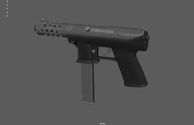 MP7冲锋枪 机关枪 枪械 UMP45冲锋枪游戏道具3dmaya模型
