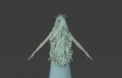 着长裙的爱丽丝3D模型