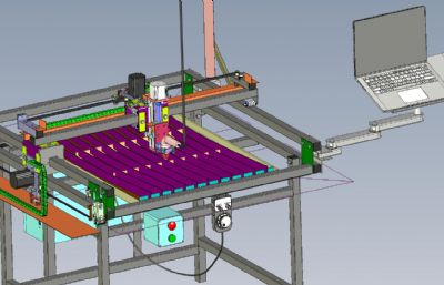 国产数控等离子机3D模型