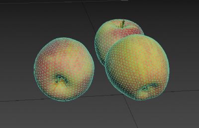 写实苹果,嘎啦果模型
