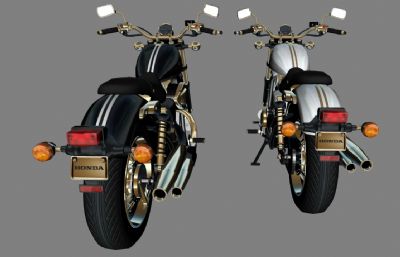 3D本田SHADOW摩托车机车模型