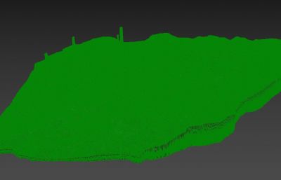 山区岩石地形写实模型