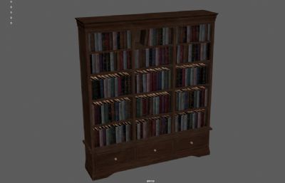 复古书架,维多利亚式书柜