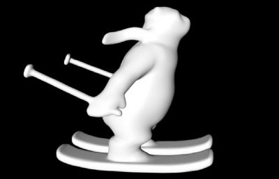 冬奥滑雪熊OBJ模型