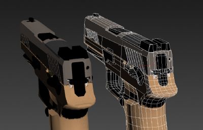格绍尔p320手枪动画模型
